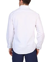 Tailorbyrd Men's Solid Linen Blend Long Sleeve Shirt