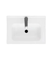 Casainc 20" Small Bathroom Vanity with Sink & Faucet, Freestanding Bathroom Cabinet with White Ceramic Basin