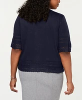 Robbie Bee Plus Open-Front Shrug
