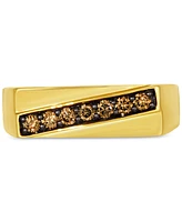 Le Vian Men's Chocolatier Chocolate Diamond Ring (1/3 ct. t.w.) in 14k Yellow Gold
