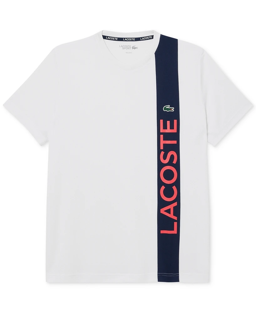 Lacoste Men's Short Sleeve Performance Logo Stripe T-Shirt - HI1