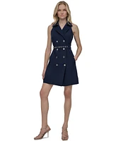 Dkny Women's Double-Breasted Sleeveless Trench Dress