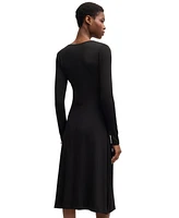 Boss by Hugo Women's Stretch Crepe Twist-Front Dress