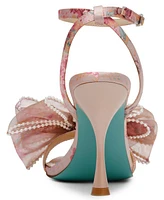 Betsey Johnson Women's Fawn Mesh Bow Heeled Sandals