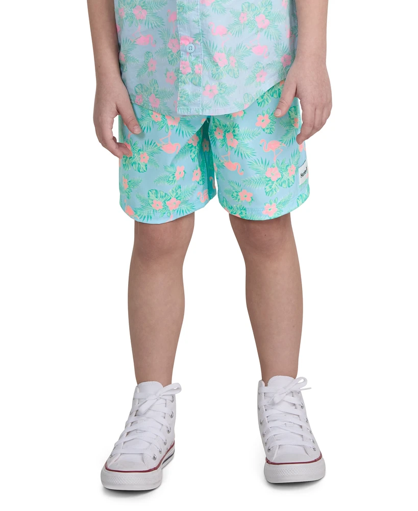 Hurley Big Boys Flamingo Printed Pull-On Swim Shorts