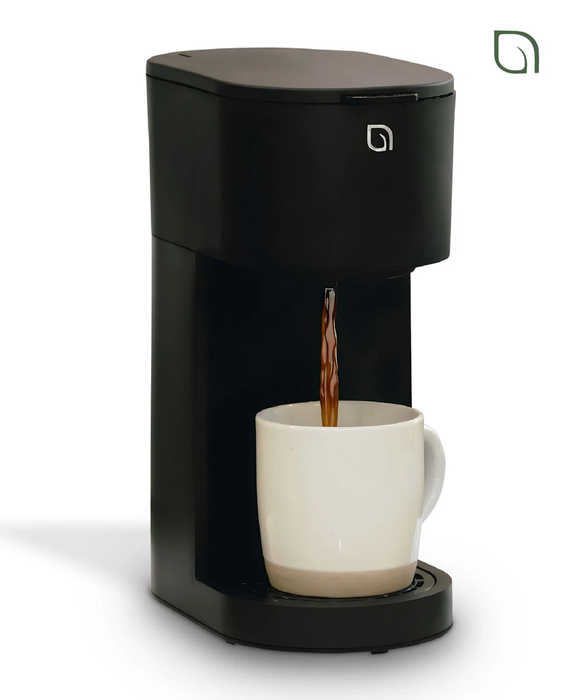 Willow Kitchen Compact Single Serve Coffee Maker - Compatible with K-Cup Pods Ground