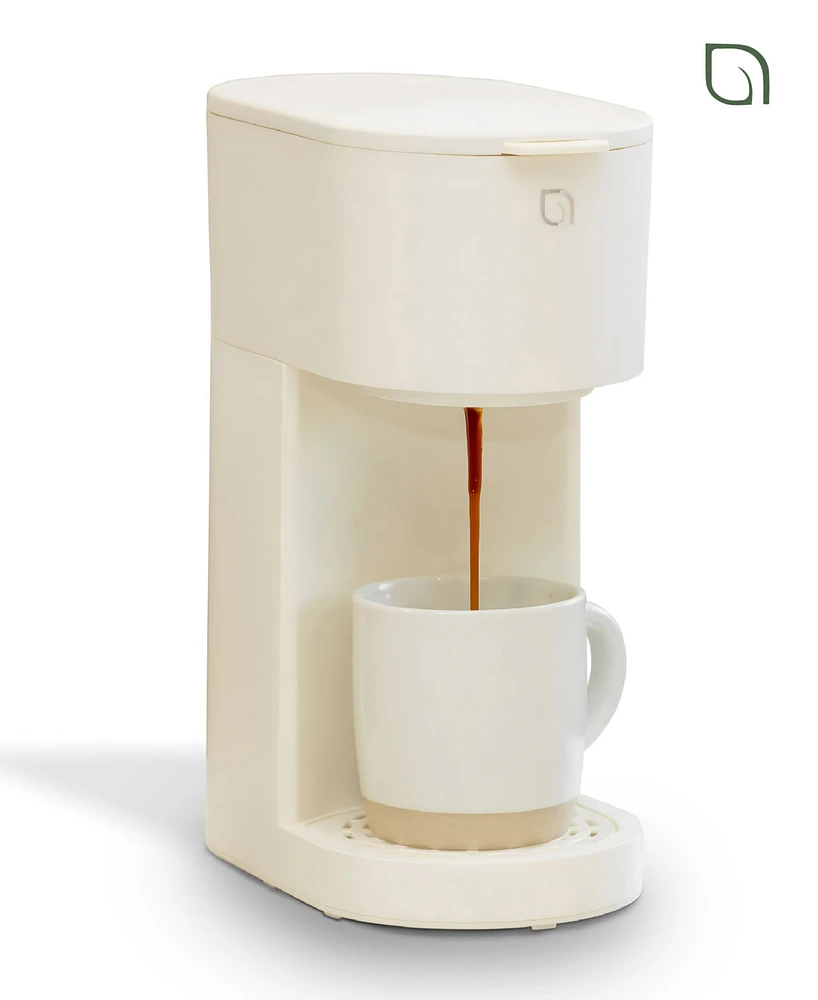 Willow Kitchen Compact Single Serve Coffee Maker - Compatible with K-Cup Pods Ground