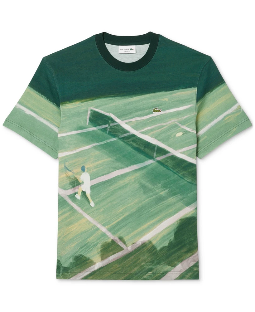 Lacoste Men's Tennis Court Graphic T-Shirt - 132