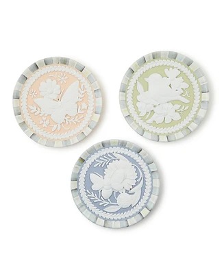 Mackenzie-Childs Cameo Resin Trinket Trays, Set of 3