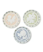 Mackenzie-Childs Cameo Resin Trinket Trays, Set of 3