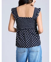 Motherhood Maternity Ruffle Sleeve Detail Top