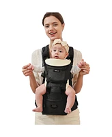 Sunveno 3 in 1 Ergonomic Baby Carrier with Hip Seat for Newborns and Toddlers 20 lbs and Up with Large Weight Capacity for All Season Use