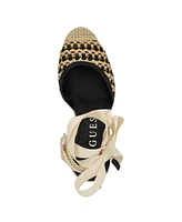 Guess Women's Cylenam Ankle Wrap Espadrille Wedge Sandals