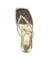 Guess Women's Mayan Rhinestone Thong Kitten Heel Sandals