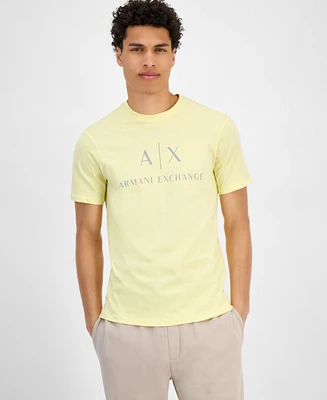 A|X Armani Exchange Men's Slim Fit Short Sleeve Logo Graphic Crewneck T-Shirt