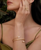 Ettika Marquise Cubic Zirconia Coiled Bangle Bracelet