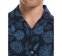 Cubavera Men's Classic-Fit Textured Paisley Button-Down Camp Shirt