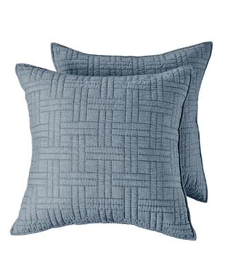 Levtex Melange Stitch 2-Pc. Sham Set, European
