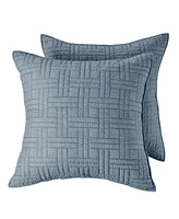 Levtex Melange Stitch 2-Pc. Sham Set, European