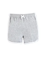 Hudson Baby Girls Shorts Bottoms 4-Pack, Pink White, 12-18 Months