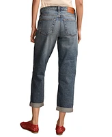 Lucky Brand Women's Mid Rise Boy Cuffed Jeans