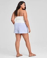 Now This Trendy Plus Size Strapless Tube Top High Rise Boxer Shorts Exclusively At Macys