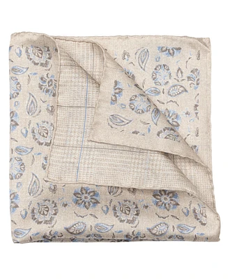 Elizabetta Men's Enzo - Double Sided Silk Pocket Square for Men