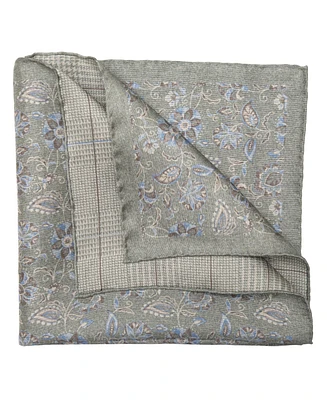 Elizabetta Men's Enzo - Double Sided Silk Pocket Square for Men