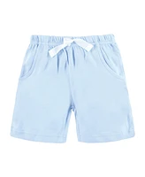 Hudson Baby Infant Boy Shorts Bottoms 4-Pack, Blue Tropical Scene