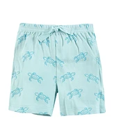Hudson Baby Boys Shorts Bottoms 4-Pack, Sea Turtle, 9-12 Months