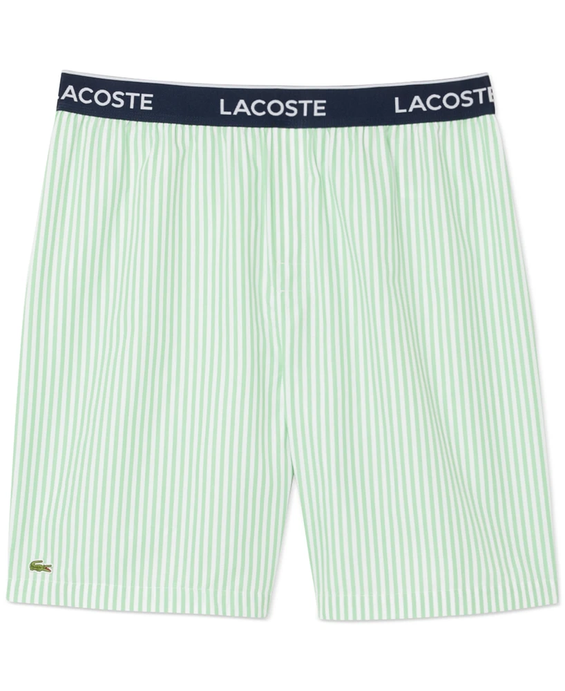 Lacoste Men's Loungewear Striped Pajama Shorts