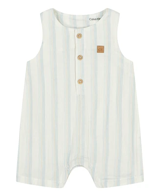 Calvin Klein Baby Boys Striped Gauze Sunsuit