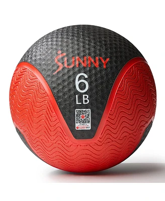 Sunny Health & Fitness Medicine Ball 6LBS, Non-slip Grip