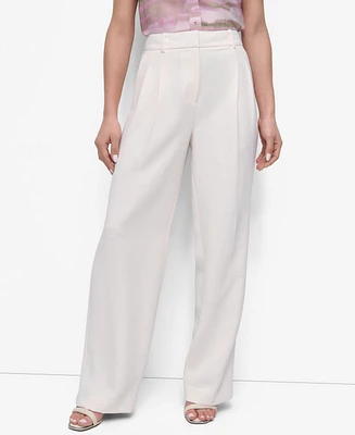 Dkny Women's Aero Crepe Pleated Pants