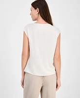 Bar Iii Women's Split-Neck Sleeveless Top, Exclusively at Macy's