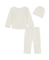 Calvin Klein Baby Boys 3-Piece Take-Me-Home Cardigan, Pant and Cap Set