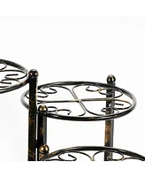 3-Tier Heart Clover Design Round Top Plant Stand for Charming and Organized Plant Display