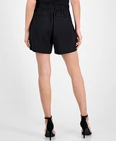 Anne Klein Women's Mid Rise Pleated Pull-On Shorts