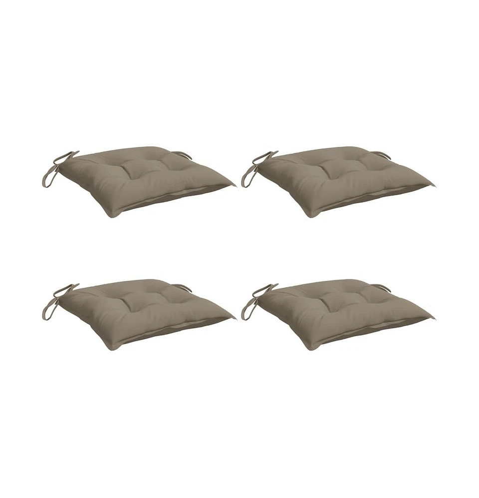 Chair Cushions 4 pcs Taupe 19.7"x19.7"x2.8" Oxford Fabric