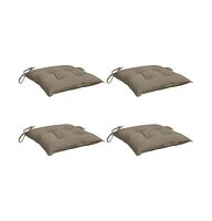 Chair Cushions 4 pcs Taupe 19.7"x19.7"x2.8" Oxford Fabric