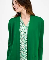 Anne Klein Petite Malibu Patch-Pocket Cardigan