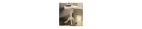 Traditional Round Side Table with Turned Pedestal Base – Sturdy Wood Construction