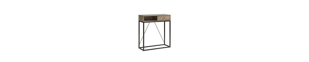 Taupe Sideboard Console Table with Drawer and Open Cubby Shelf