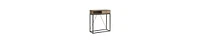Taupe Sideboard Console Table with Drawer and Open Cubby Shelf