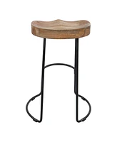 Handcrafted Backless Counter-Height Barstool for Rustic and Stylish Seating