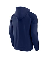 Fanatics Men's Navy Columbus Blue Jackets Iconic Defender Raglan Pullover Hoodie