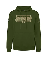 LevelWear Men's Olive Boston Bruins Podium Pullover Hoodie