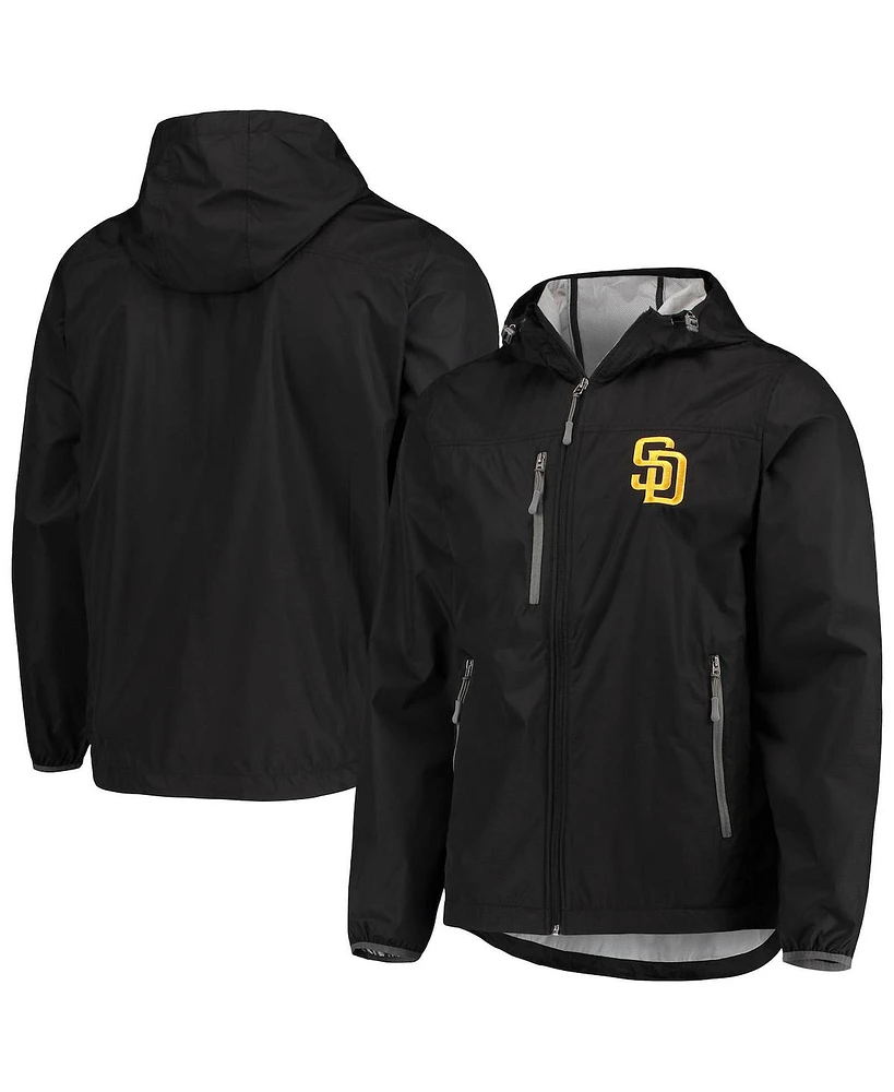 G-iii Sports By Carl Banks Men's Black San Diego Padres Double Play Hoodie Full-Zip Jacket
