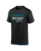 Fanatics Men's Black San Jose Sharks Authentic Pro Tech T-Shirt