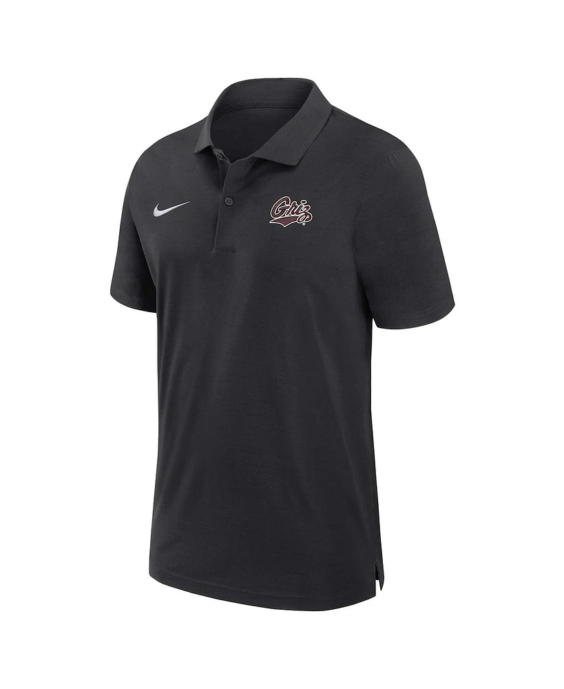 Nike Men's Black Montana Grizzlies 2024 Sideline Coaches Performance Polo Shirt